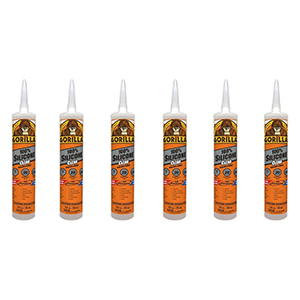 Gorilla Clear Removable Caulk Silicone-based Waterproof 10oz