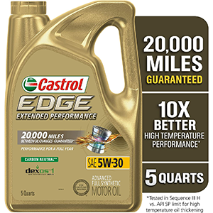Castrol Edge Extended Performance 5W-30 Advanced Full Synthetic Motor Oil