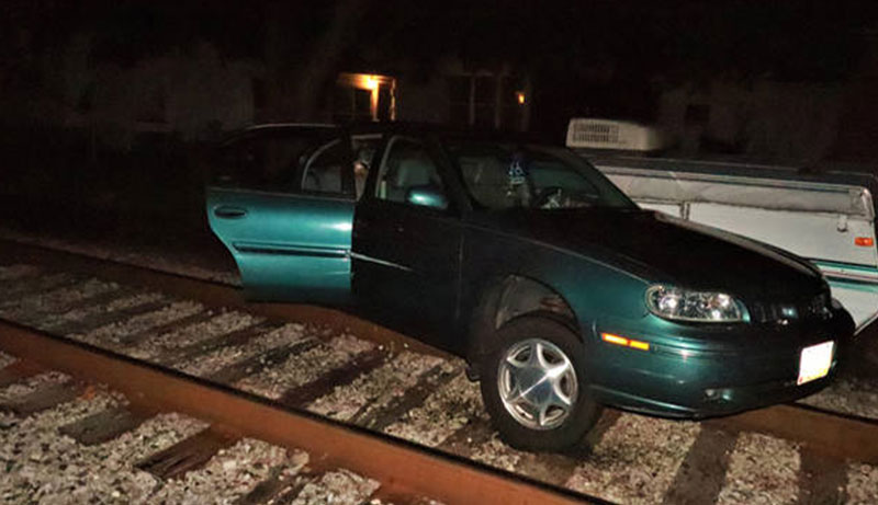 Cars Get Stuck on Train Tracks